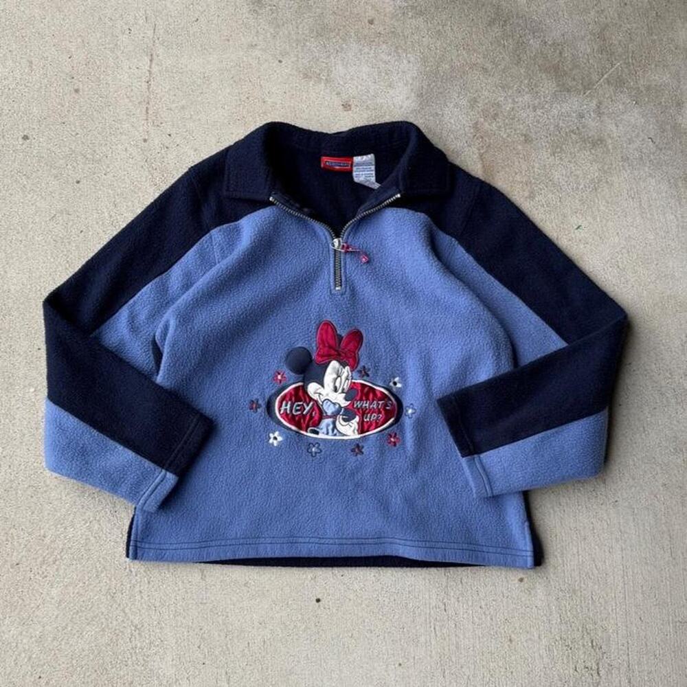 Girls vintage disney minnie mouse fleece youth large